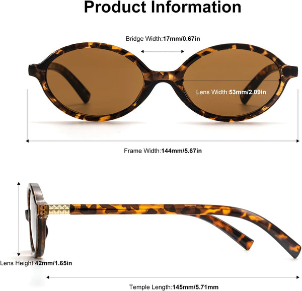 Chic Retro Oval Sunglasses