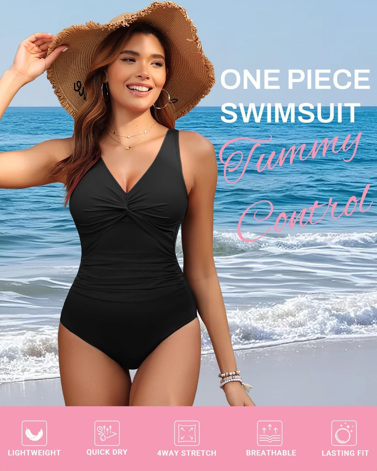 Stylish Tummy Control Swimsuit