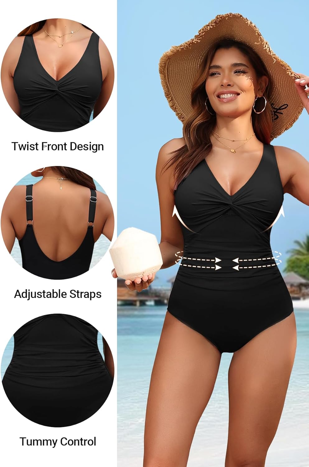 Stylish Tummy Control Swimsuit