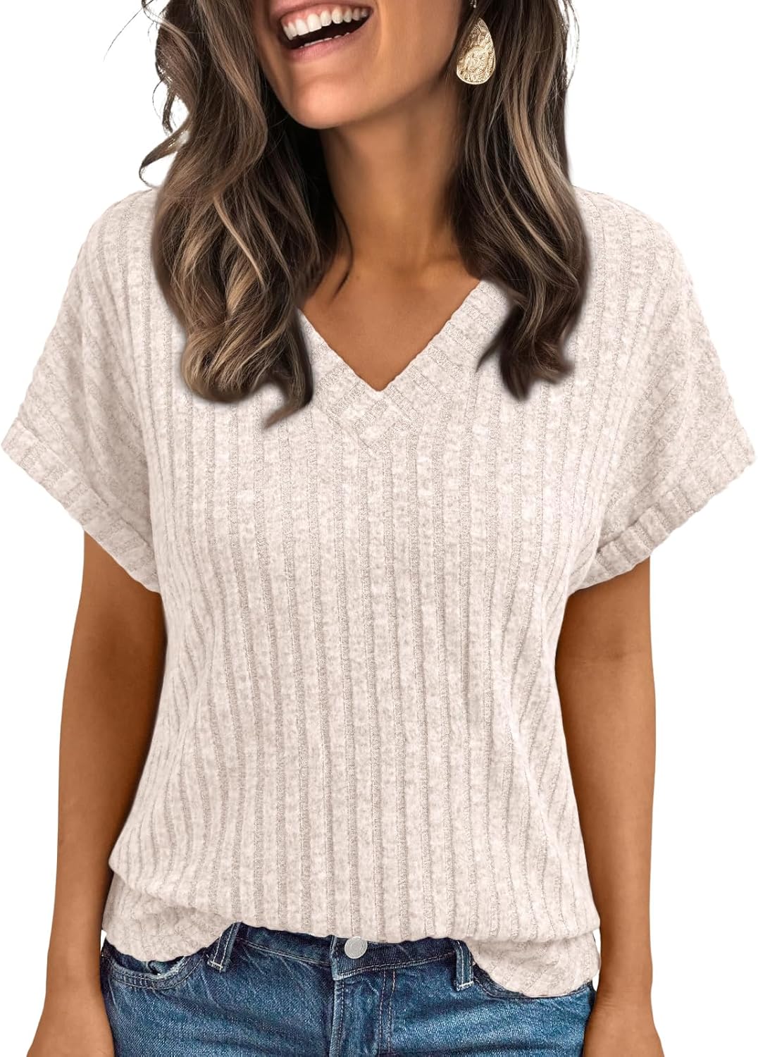Chic Spring V-Neck Blouse