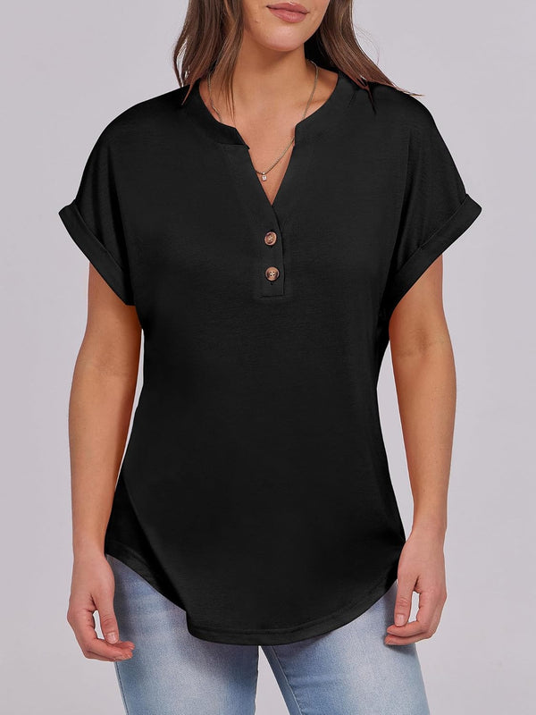 Trendy V-Neck Summer Blouse