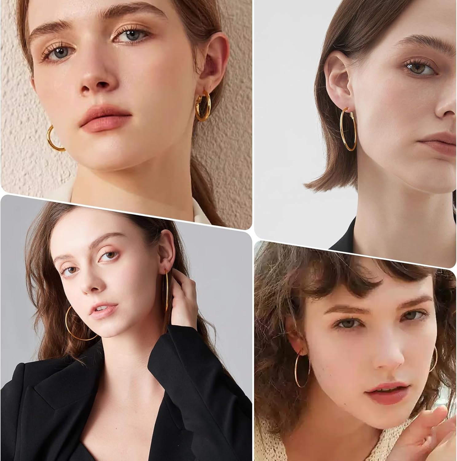 Stylish Hoop Earring Set