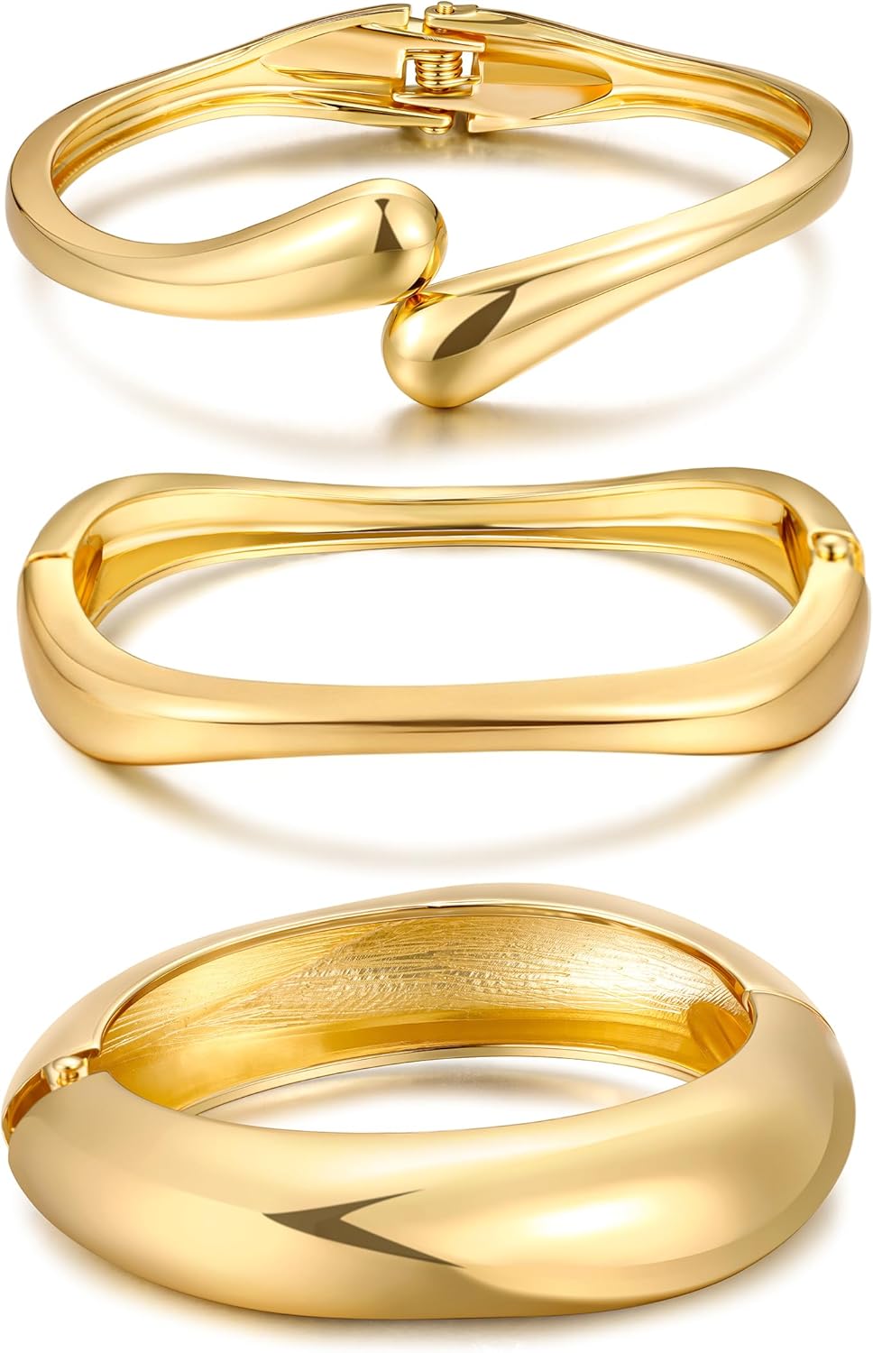 Elegant Gold Bangle Stack