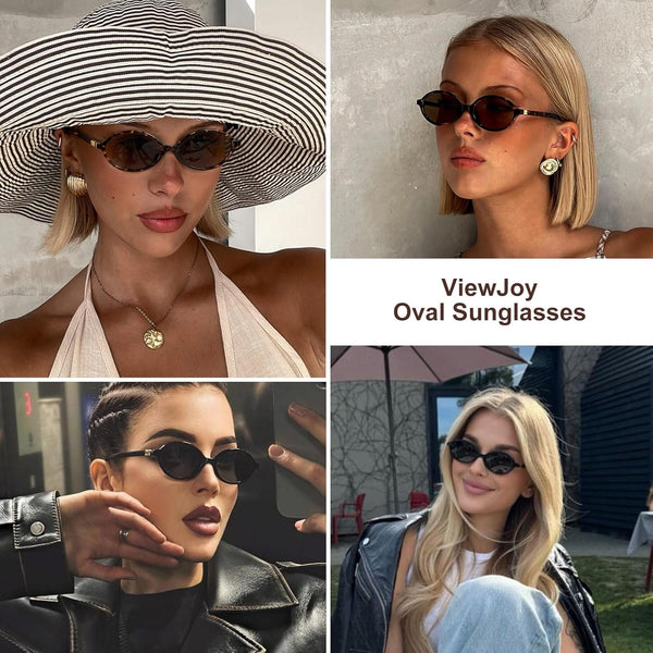 Chic Retro Oval Sunglasses