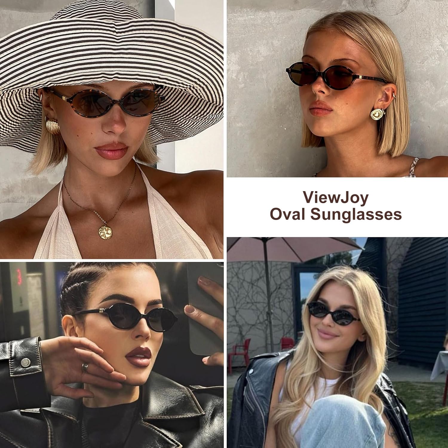 Chic Retro Oval Sunglasses