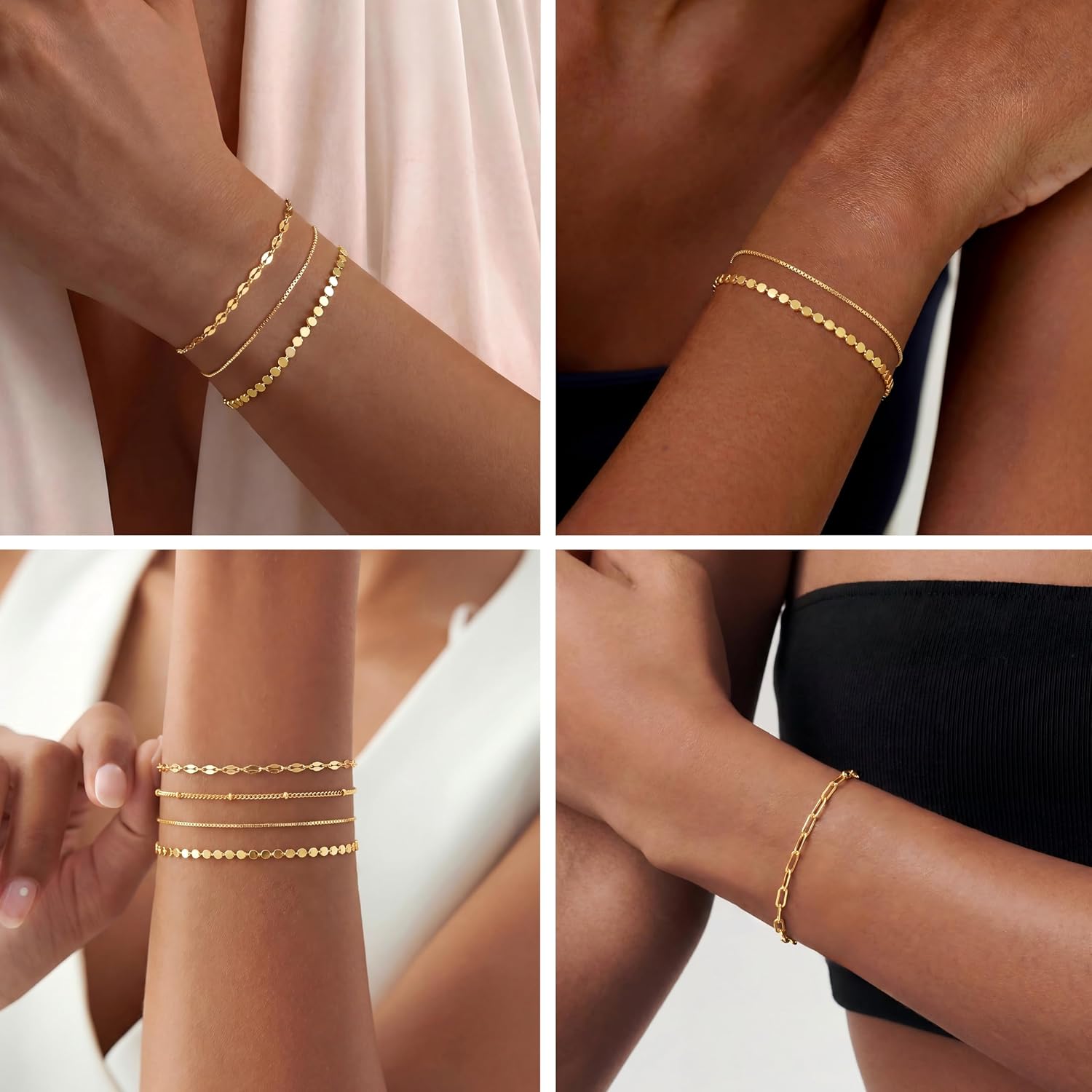 Gleaming Gold Bracelet Set