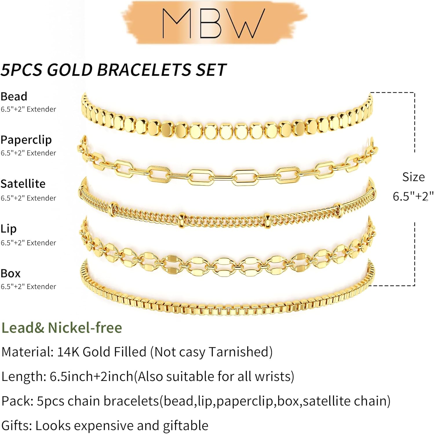 Gleaming Gold Bracelet Set