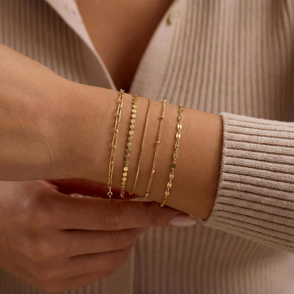 Gleaming Gold Bracelet Set